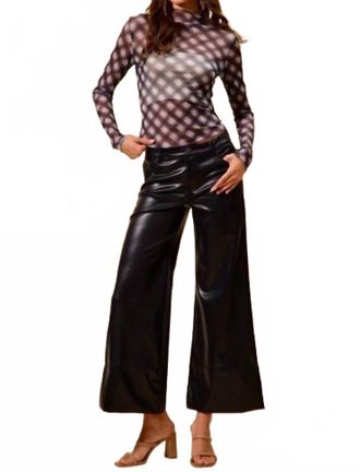 So Me Sydney Leather Pants In Black