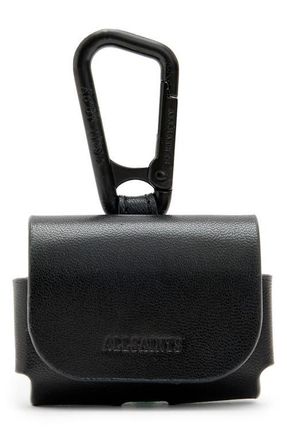AllSaints Leather AirPods Case in Black at Nordstrom