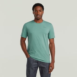 G-Star T-Shirt G-STAR Slim Base, Herren, Gr. XXL, mineral blau, Jersey, Obermaterial: 95% Baumwolle, 5% Elasthan, unifarben, slim fit h&uuml;ftbedeckend, Rundhals