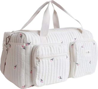 Generic Quilted Baby Diaper Bag Large Capacity Duffle for Travel Stylish Weekender Bag for Women Handbags