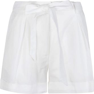 Pinko Primula Short - Dames - Korte Broeken - Wit - L - Katoen - Korte Broeken
