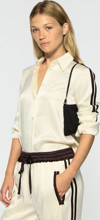 Serena Bute Satin Classic Shirt - Cream