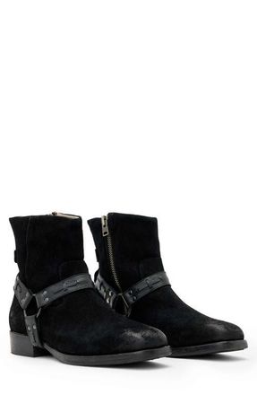 AllSaints Milton Harness Boot in Black at Nordstrom, Size 11