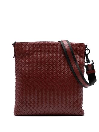 Bottega Veneta 2012-2025 Nappa Intrecciato crossbody bag - women - Nappa Leather - One Size - Red