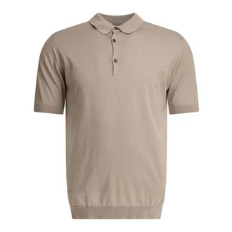John Smedley Polo Shirts, male, Beige, XL, Adrian Polo Shirt