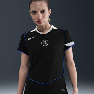 Nike Chelsea FC 2025/26 Stadium Third Nike Womens Dri-FIT Total 90 Soccer Replica Jersey in Black | HM3241-011