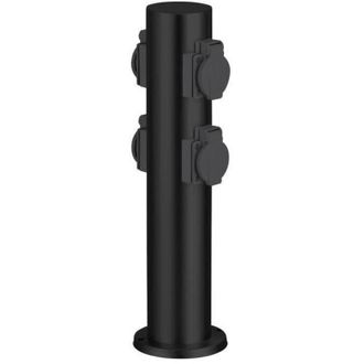 Brilliant Dody Borne Con 4 Prese Color Nero - Metallo/plastica E27 Led Xw