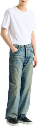 Balmain Loose-fit jeans in Vintage blue denim at Nordstrom, Size 33