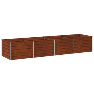 vidaXL Cama De Jard&iacute;n Elevada Oxidado 320 X 80 X 55 Cm Cart&oacute;n Vidaxl