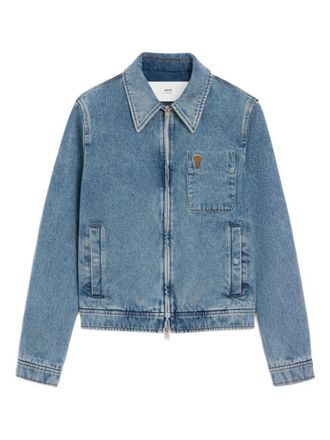 Ami Blue Shirt Collar Jackets