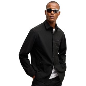 HUGO BOSS Heren Tech Overshirt (Zwart)