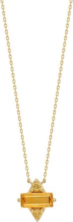 Bony Levy 14K Gold Semiprecious Stone Pendant Necklace in 14K Yellow Gold Citrine at Nordstrom, Size 18