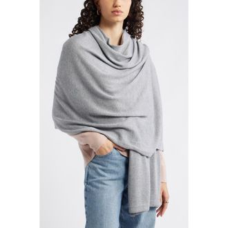 Nordstrom Transitional Knit Travel Wrap in Medium Grey Heather at Nordstrom