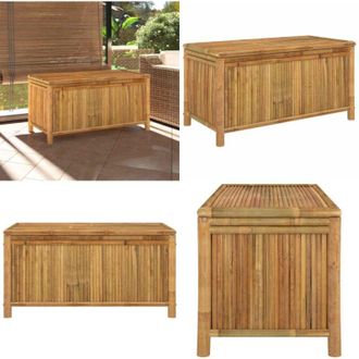 vidaXL Contenitore Portaoggetti da Giardino 110x52x55 cm in Bamb&ugrave; - Contenitore per attrezzi - Cassapanca in bamb&ugrave;