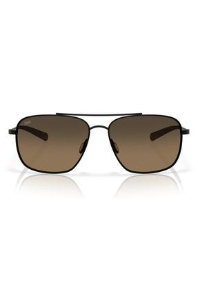 Costa Canaveral 59mm Polarized Sunglasses in Satin Black /Copper at Nordstrom