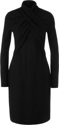 Marc Cain Gebreide Jurk Rethink Together - Dames - Korte kleedjes - Zwart - S - Leer - Kleedjes