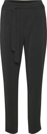 Saint Tropez Broeken, Dames, Zwart, S, Zwarte casual broek met riem