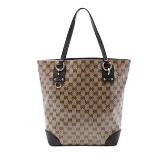 Gucci Pre-owned Tote Bags, female, Brown, Size: ONE SIZE Pre-owned Coated Canvas Tote