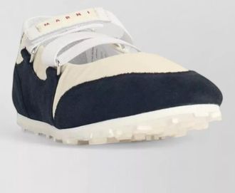 Marni ballerina shoes fabric and suede