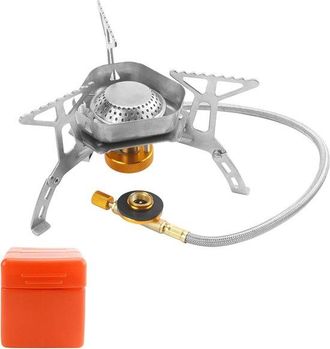 OEM Hornilla De Gas De 3500 W Con Encendido Piezoel&eacute;ctrico Y Dise&ntilde;o Resistente Al Viento, Hornilla De Gas Ligera Para Camping Para 1-2 Personas