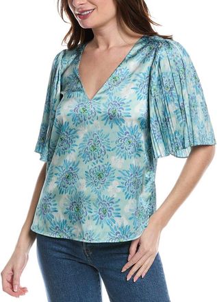 Rebecca Taylor Astera Fleur Pleated Top