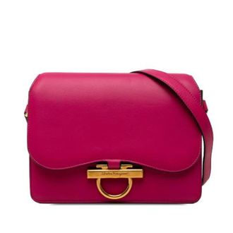 Ferragamo Pre-owned Joanne Crossbody Bag - Dames - Pre-owned - Roze - Maat: ONE Size Leer