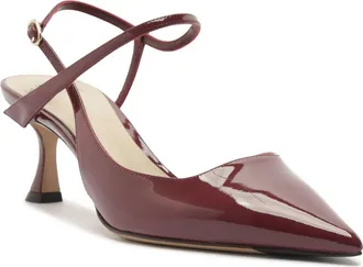 Alexandre Birman Tita Wrap Slingback Pump in Burgundy at Nordstrom, Size 5.5