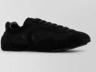 Prada suede and mesh low-top sneakers