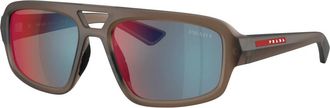 Prada Zonnebrillen - unisex - Zonnebrillen - Bruin - 57 MM - Accessoires