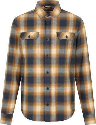 Mountain Warehouse Trace Mens Flannel Long Sleeve Shirt - Lightweight & Breathable Casual Checks Shirt in 100% Cotton with Buttoned Front Pockets - for Travel & Walking 