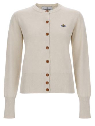 Vivienne Westwood Button-Down Cardigan With Ribbed Cuffs And Emblem