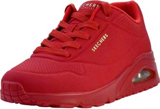 Skechers Women Uno-Stand On Air Sneakers, red, 8 UK