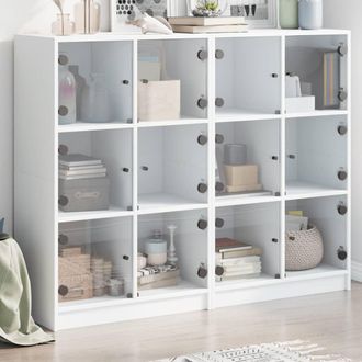 vidaXL Vidaxl - Estanter&iacute;a Con Puertas Madera De Ingenier&iacute;a Negro 136x37x109 Cm