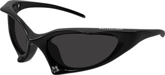 Balenciaga Grey Irregular Unisex Sunglasses BB0352S 001 67