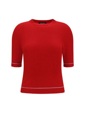 Fabiana Filippi Red Crew Neck Sweater