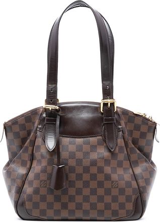 Louis Vuitton Pre-owned Womens Damier Ebene Verona Mm - Dark Brown Textile - One Size