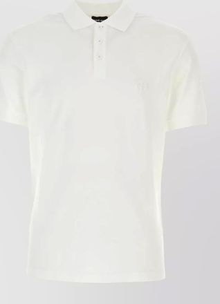 Giorgio Armani ribbed cotton piqu&eacute; polo shirt
