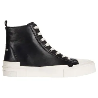 Ash Ghibly Bis Leather Womens High Top Trainers - Black - Size:UK 8