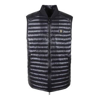 Belstaff Vests, male, Black, Size: 4XL Nylon Down Gilet with Zip