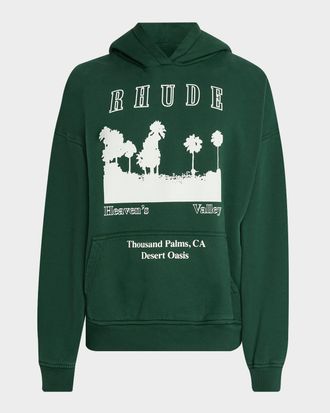 Rhude Mens Thousand Palms Cotton Hoodie