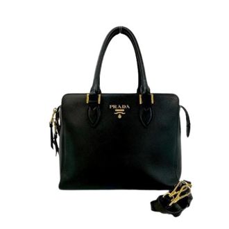 Prada Pre-owned Handbags, female, Black, Size: ONE SIZE Pre-owned Saffiano Leather 2way Bag