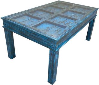 Wanderlust Deco Mesa De Madera Artesanal 164x101x76h Cm