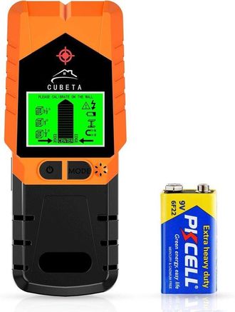 OEM Detector De Paredes 6 En 1, Buscador Magn&eacute;tico De Montantes, Apto Para Vigas De Madera, Tuber&iacute;as Y Cables Met&aacute;licos, Color Naranja