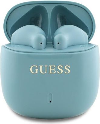 OEM Auriculares Bluetooth Guess Gutwsj14esgq Tws + Base De Carga Turquesa/turquesa Con Logotipo Cl&aacute;sico Impreso