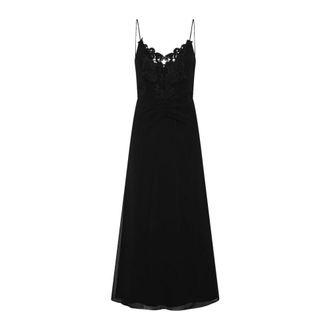 Rotate Midi Jurk - Dames - Casual kleedjes - Zwart - S - Polyester - Kleedjes