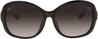Ferragamo Salvatore Ferragamo Grey Gradient Butterfly Ladies Sunglasses SF744SLA 001 59