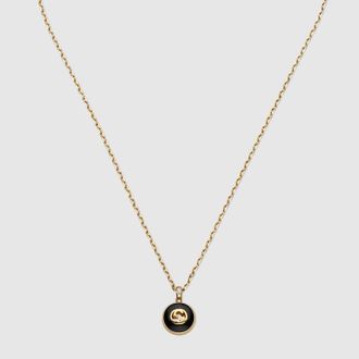 Gucci Interlocking 18k Chain Necklace, Gold, Gemstones