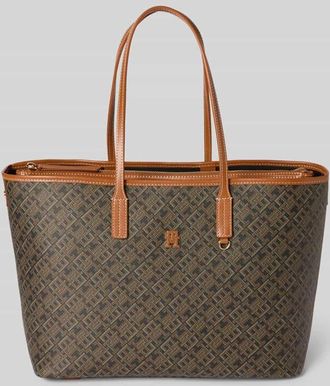 Tommy Hilfiger Shopper mit Logo-Detail Modell MONOPLAY LEATHER in Black, Gr&ouml;&szlig;e 1