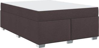 vidaXL Vidaxl - Estructura De Cama Marr&oacute;n Oscuro 140 X 200 Cm Tela