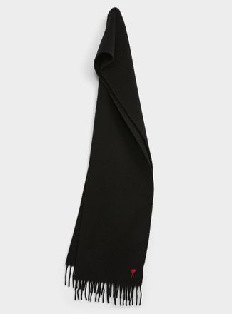 Ami Mens Ami de Coeur wool scarf